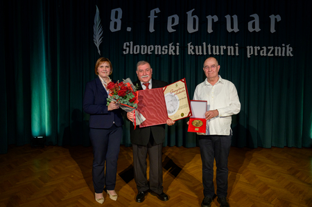 Podeleitev Ganglove plakete Janku Bračiki - Osrednja obcinska prireditev ob slovenskem kulturnem prazniku